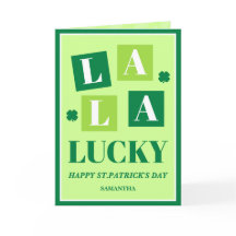 Cartão de Dia de São Patrício La La Lucky
