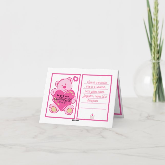 Cartão de dia de São Valentim (Verso)