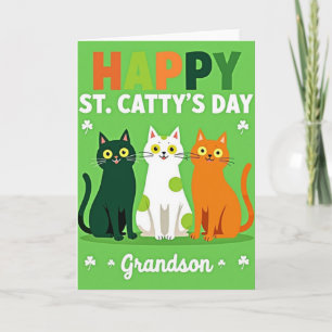 Cartão de Dia de St Cattys para Neto