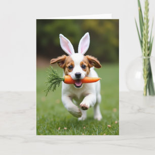 Cartão de Dia Divertido do Cachorrinho Feliz
