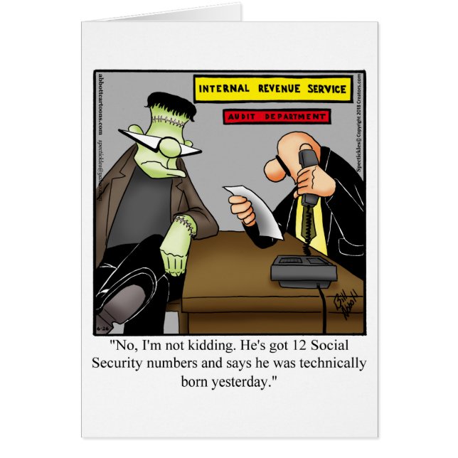 Cartão de Dia do Chefe Nacional Engraçado "Especti (Frente)