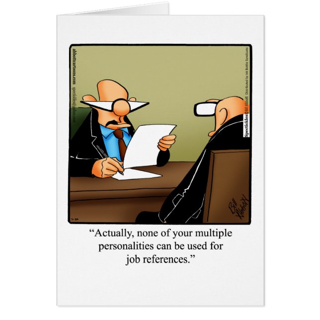 Cartão de Dia do Chefe Nacional Engraçado "Especti (Frente)