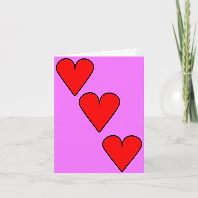 Cartão de Dia do Namorados com Etapas do Coração (Frente)