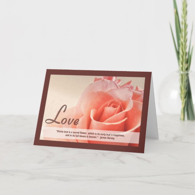 Cartão de Dia do Namorados Cristão com Citação (Frente)