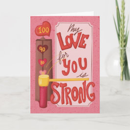 Cartão de Dia do Namorados Retro-Vintage Desenhado