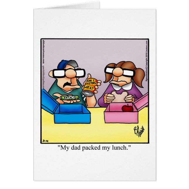 Cartão de Dia do Pai Engraçado "Espectickles" (Frente)