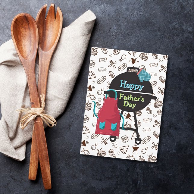 Cartão de Dia do Pai Grill com Tema de CHURRASCO D (Criador carregado)