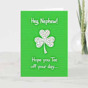 Cartão de Dia do Shamrock para Sobrinho