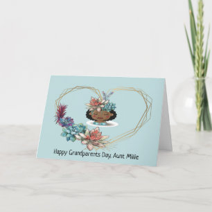 Cartão de Dia dos Avós para a Tia Negra