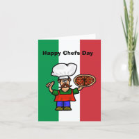 Cartão de Dia dos cozinheiros italiano engraçado