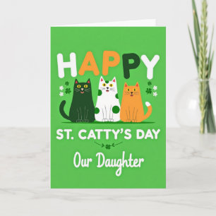 Cartão de Dia dos Gatos Listrados Feliz