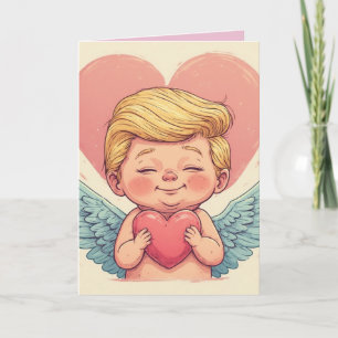 CARTÃO DE DIA DOS NAMORADOS BABY TRUMP CUPIDO