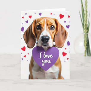 Cartão de Dia dos Namorados Beagle Eu Te Amo
