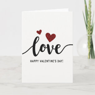 Cartão de Dia dos Namorados com Brilho Amor