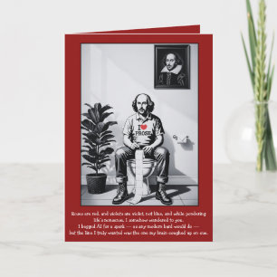 Cartão de Dia dos Namorados com poema engraçado
