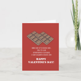 Cartão de Dia dos Namorados de Barra de Chocolate 