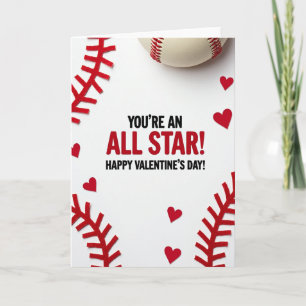 Cartão de Dia dos Namorados de Beisebol All Star