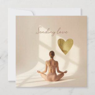 Cartão de Dia dos Namorados de Meditação de Yoga E