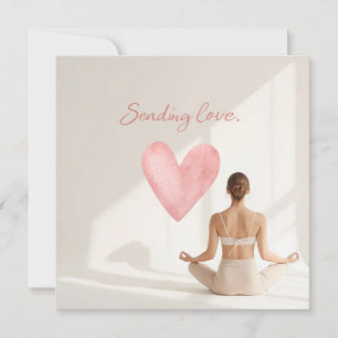 Cartão de Dia dos Namorados de Meditação de Yoga E
