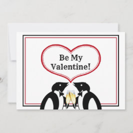 Cartão de Dia dos Namorados de Pinguins de Champan