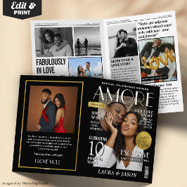 Cartão de Dia dos Namorados de Revista Personaliza