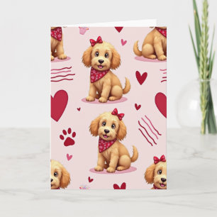 Cartão de Dia dos Namorados do Cachorrinho