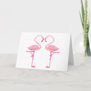 Cartão de Dia dos Namorados do Flamingo