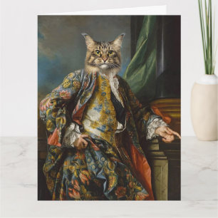 Cartão de Dia dos Namorados do Gato Homem do Renas