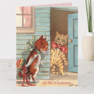 CARTÃO DE DIA DOS NAMORADOS DO GATO LOUIS WAIN