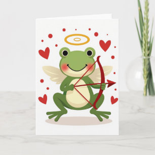 Cartão de Dia dos Namorados do Sapo Cupido