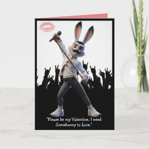 Cartão de Dia dos Namorados Fofo Tema Somebunny to