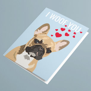 Cartão de Dia dos Namorados Frenchie Fofo