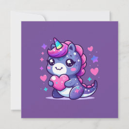 Cartão de Dia dos Namorados Kawaii Fofo