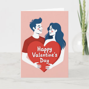 Cartão de Dia dos Namorados para Casal Feliz