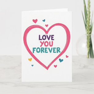 Cartão de Dia dos Namorados Pink Love You Forever