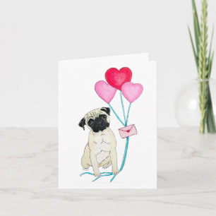 Cartão de Dia dos Namorados Pug