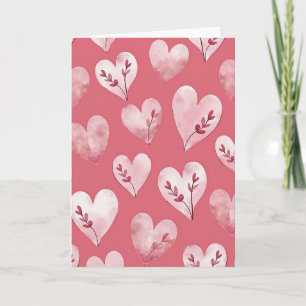 Cartão de Dia dos Namorados Rosa Coração Amor