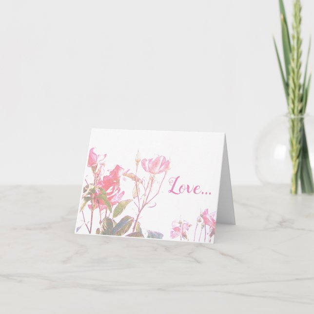 Cartão de dia dos namorados rosas (Frente)