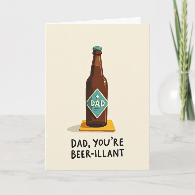 Cartão de Dia dos Pais Beerilante (Frente)