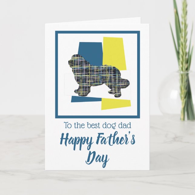 Cartão de Dia dos Pais com cachorro Newfoundland T (Frente)