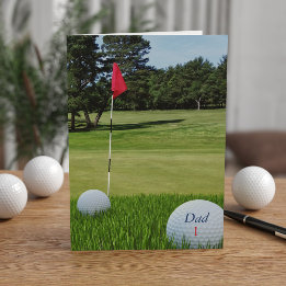 Cartão de Dia dos Pais com Foto de Golfe