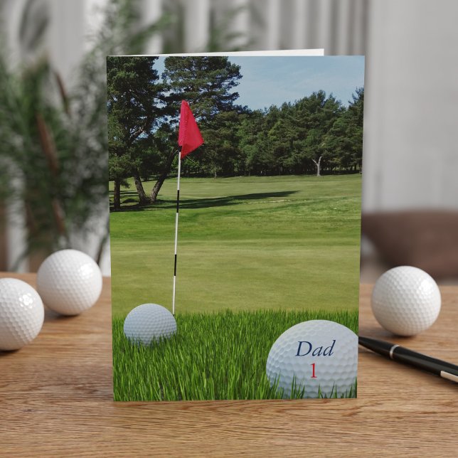 Cartão de Dia dos Pais com Foto de Golfe (Criador carregado)