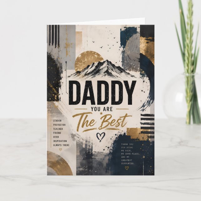 Cartão de Dia dos Pais Minimalista Moderno (Frente)