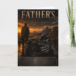 Cartão de Dia dos Pais Personalizado para Motocicl