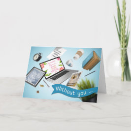 Cartão de Dia dos Profissionais Admin Divertidos -