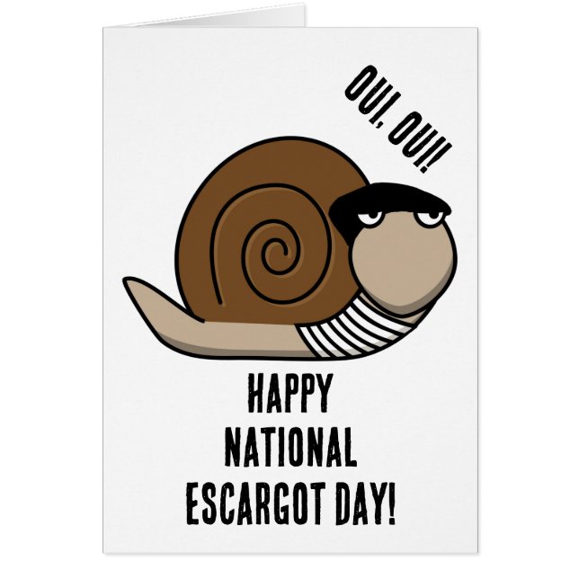 Cartão de Dia Nacional Escargot (Frente)