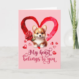 Cartão de Dia Valentine para Pembroke Welsh Corgi