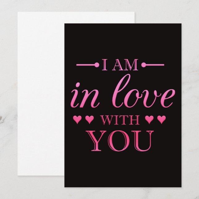 cartão de dias de os namorados apaixonados (Frente/Verso)