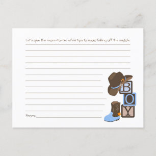 Cartão de Dicas da Mãe do Cowboy Ocidental