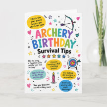 Cartão de Dicas de Sobrevivência de Aniversário de
